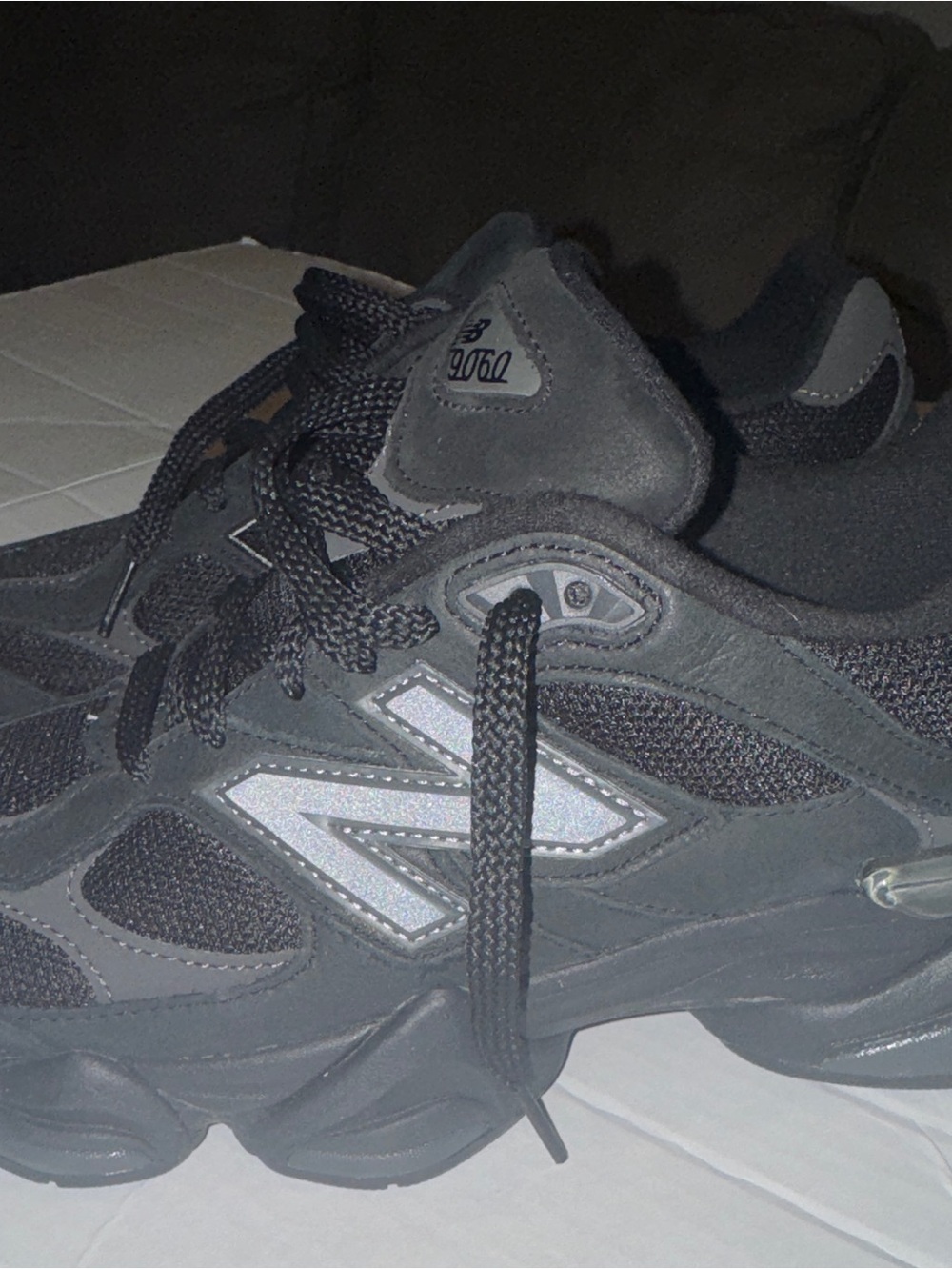 New Balance Black Men's 9060 Reflective Athletic Sneakers